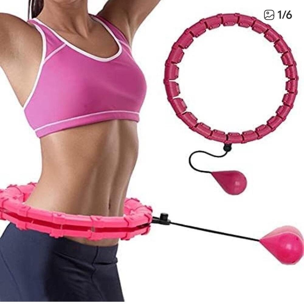 Fit On Form Smart Pink Weighted Hula Hoop for Fitness